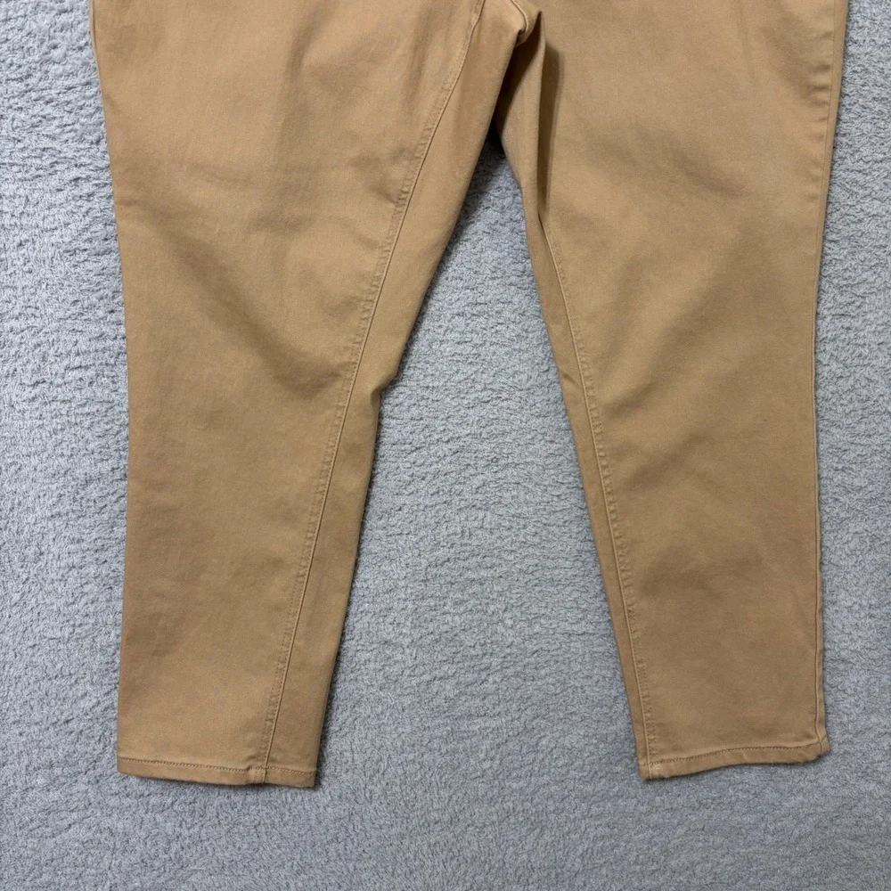 Comfort Stretch Pull On Skinny Pants Casual Work Minimalist Size 2X‎ Camel Tan